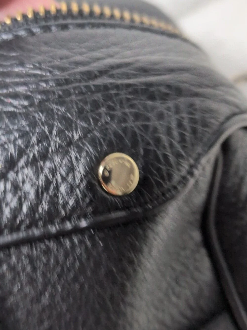 Coach Black Pebbled Leather Bennet Satchel Bag